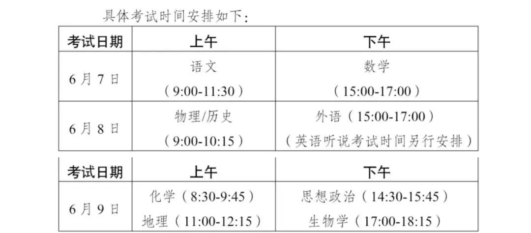 广东高考2025时间公布！3门科目使用全国卷
