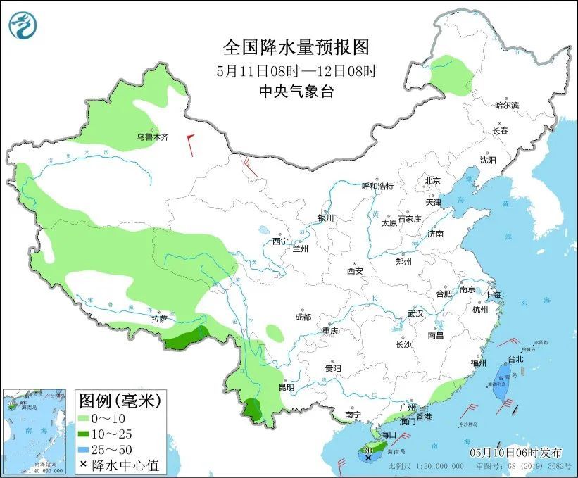 西南、华南部分地区仍有较强降水！黄海北部湾等海域有大风