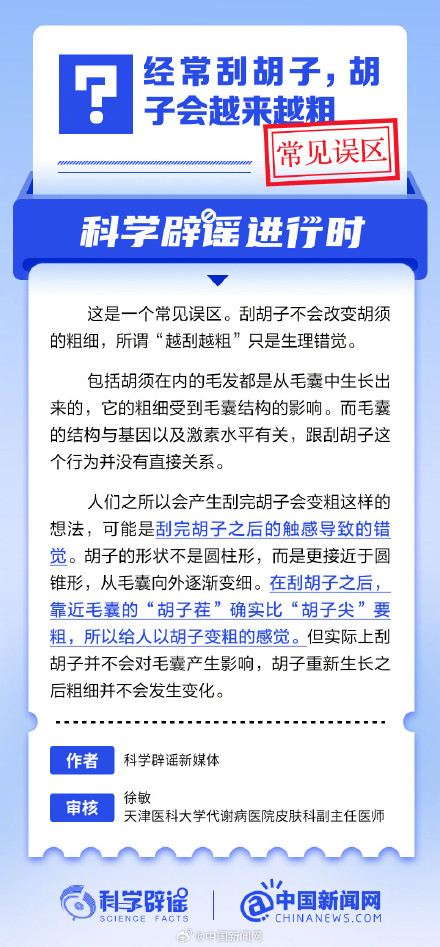 经常刮胡子会让胡子越来越粗吗？