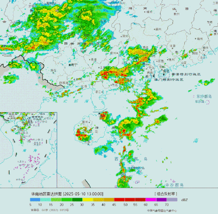华南南部警惕雷雨大风! 华南南部警惕雷雨大风!