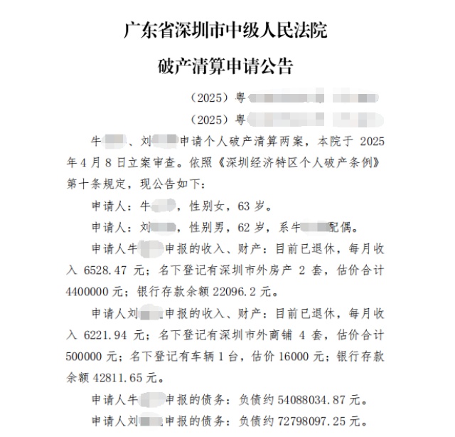 月入1.2万，负债1.2亿，一对夫妻申请破产