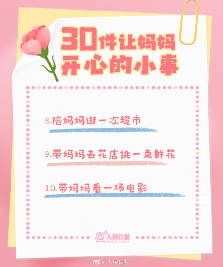 每一天都要爱妈妈！30件让妈妈嘴角上扬的暖心事
