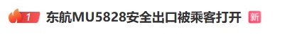 东航突发！一乘客突然打开飞机安全出口