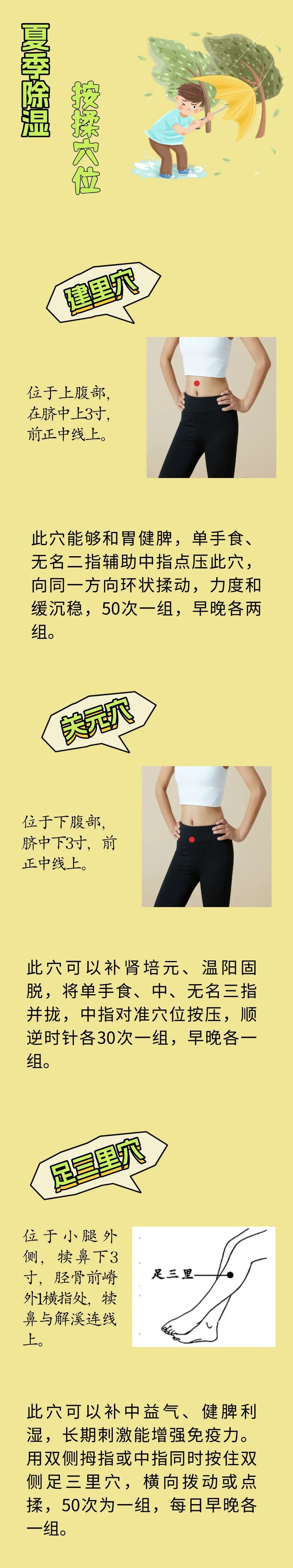 千寒易除，一湿难去！天热之后多按5个穴位，能健脾和胃除湿