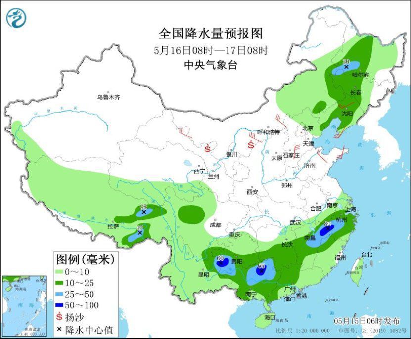 未来三天长江以南降雨充足 广西湖南江西等地雨势较大