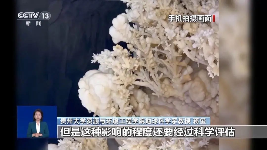 女子赤脚入4.8亿年溶洞“晶花池”拍照后续,当地回应 女子赤脚入4.8亿年溶洞“晶花池”拍照后续,当地回应