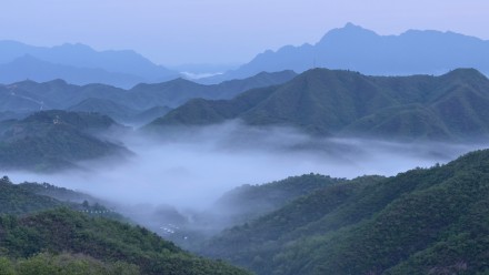 河北滦平：金山岭长城出现云海景观