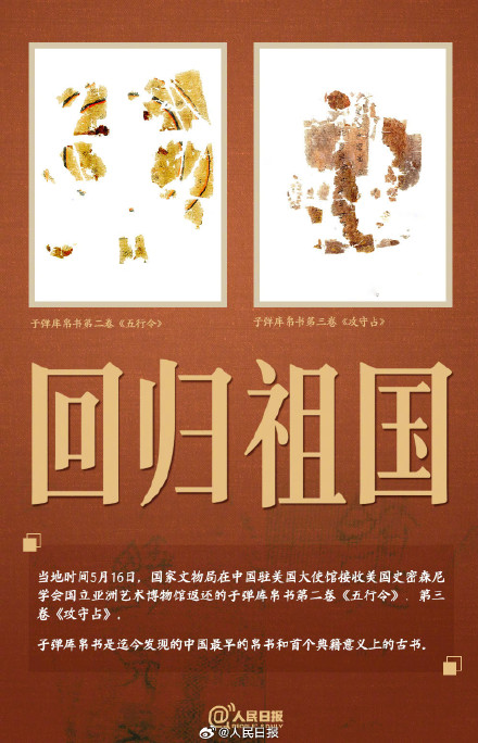 国宝归来!子弹库帛书二三卷终于回到家了 国宝归来!子弹库帛书二三卷终于回到家了