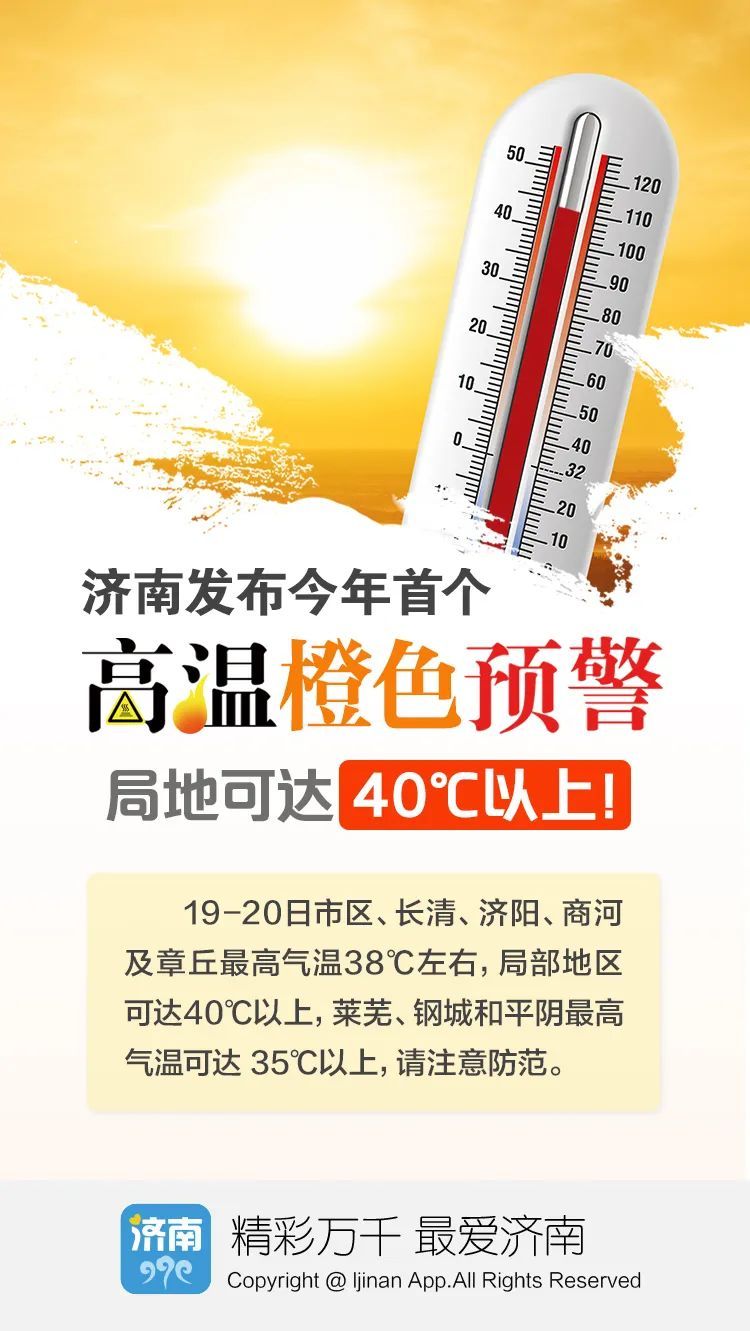 预警升级!济南一地发布高温红色预警,这些地方已达40℃以上 预警升级!济南一地发布高温红色预警,这些地方已达40℃以上