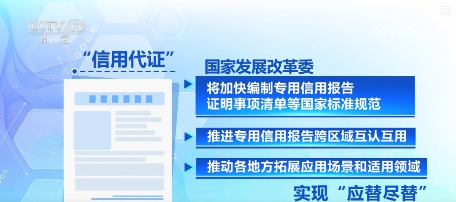 “信用代证”惠企利民提升办事便利度 拓展应用场景实现“应替尽替”