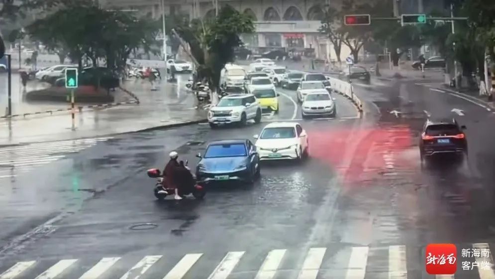 电单车车主涉嫌违规行驶致汽车车祸，海口交警寻找目击证人