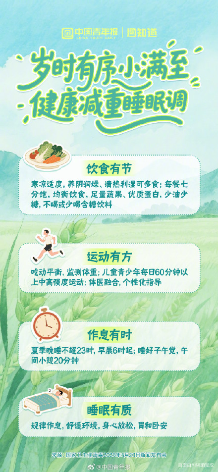 岁时有序小满至 健康减重睡眠调