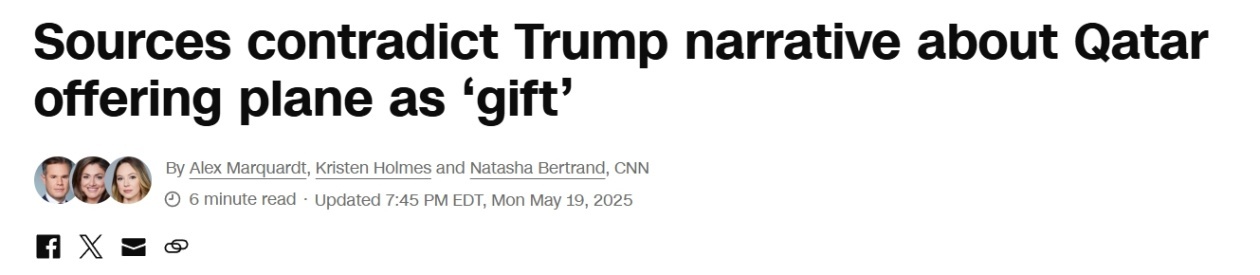 卡塔尔豪华飞机，特朗普真要了