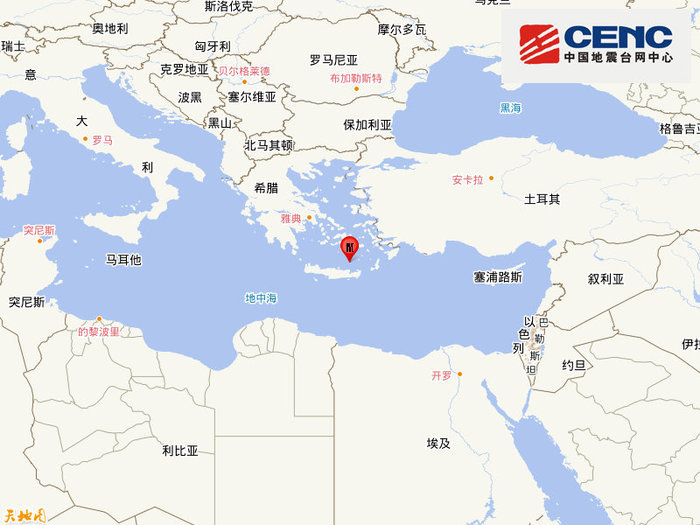 爱琴海发生6.2级地震,震源深度70千米 爱琴海发生6.2级地震,震源深度70千米