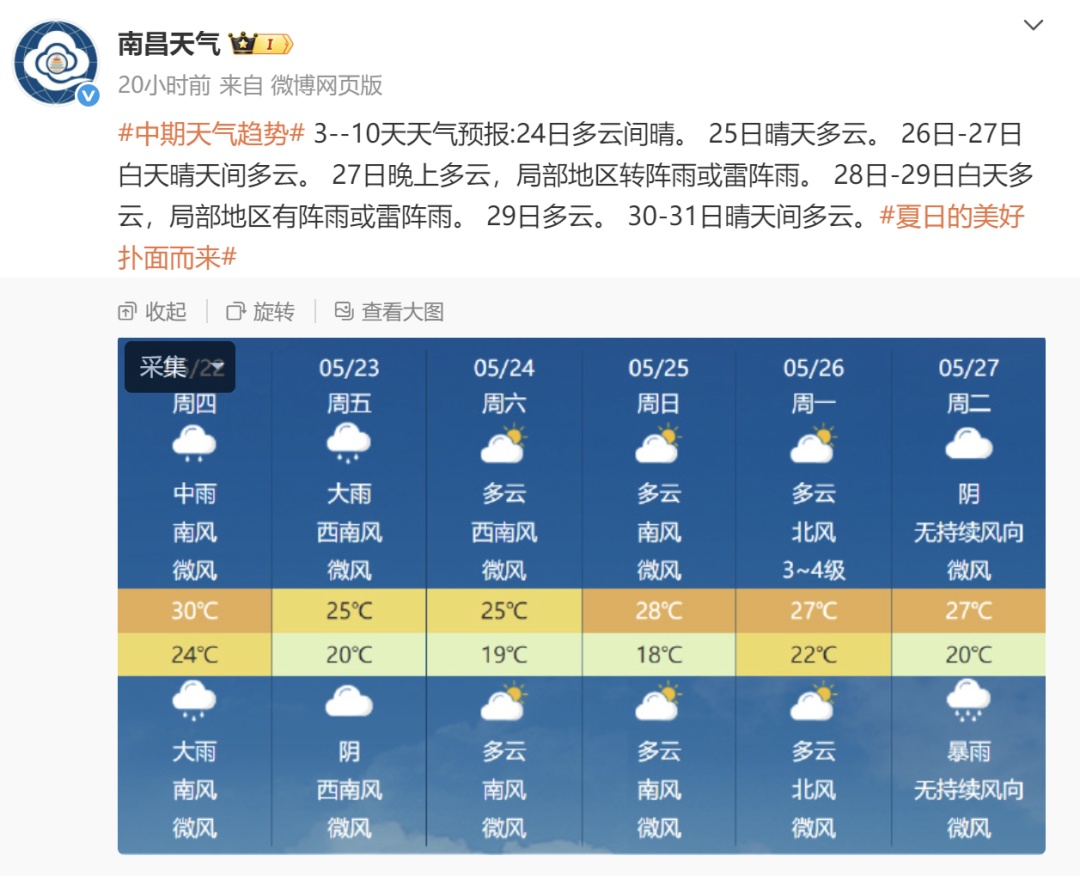 今晚抵达！暴雨！雷电！本轮降水最强时段！南昌天晴就在……