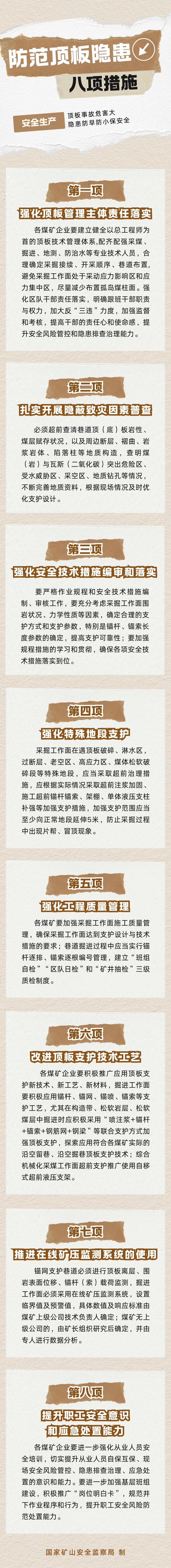 顶板事故危害大 隐患防早防小保安全