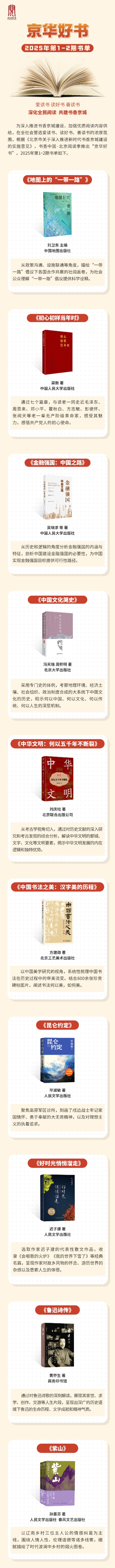 京华好书2025年第1-2期书单发布