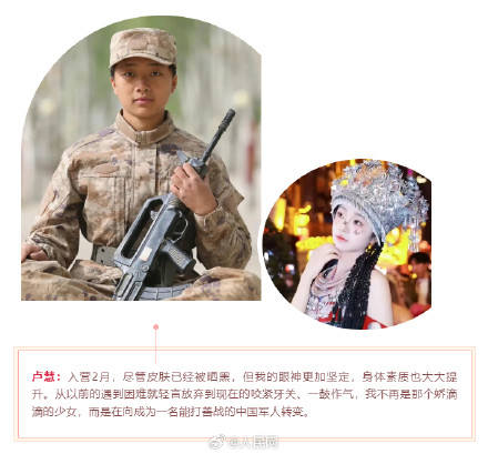 这组对比照太飒了！00后女兵入伍前VS入伍后
