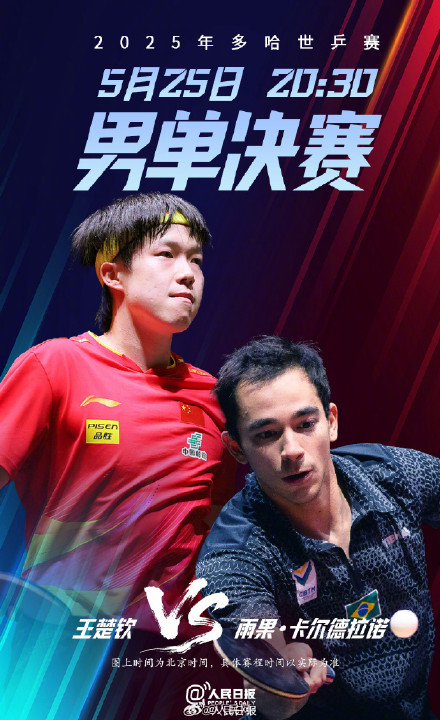 加油!王楚钦今晚男单决赛 加油!王楚钦今晚男单决赛