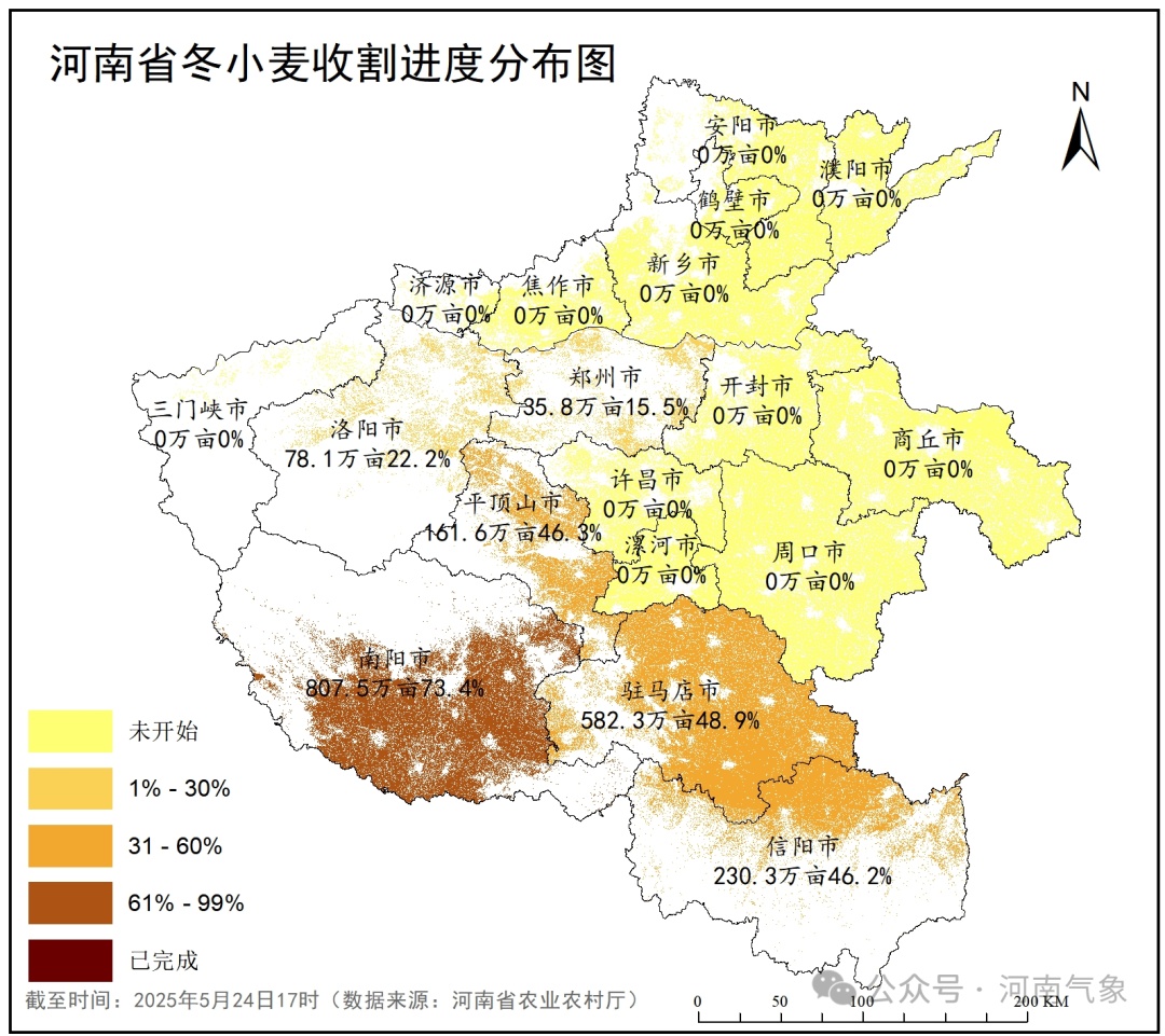 麦子熟了快抢收!未来三天河南大部天气晴好 麦子熟了快抢收!未来三天河南大部天气晴好