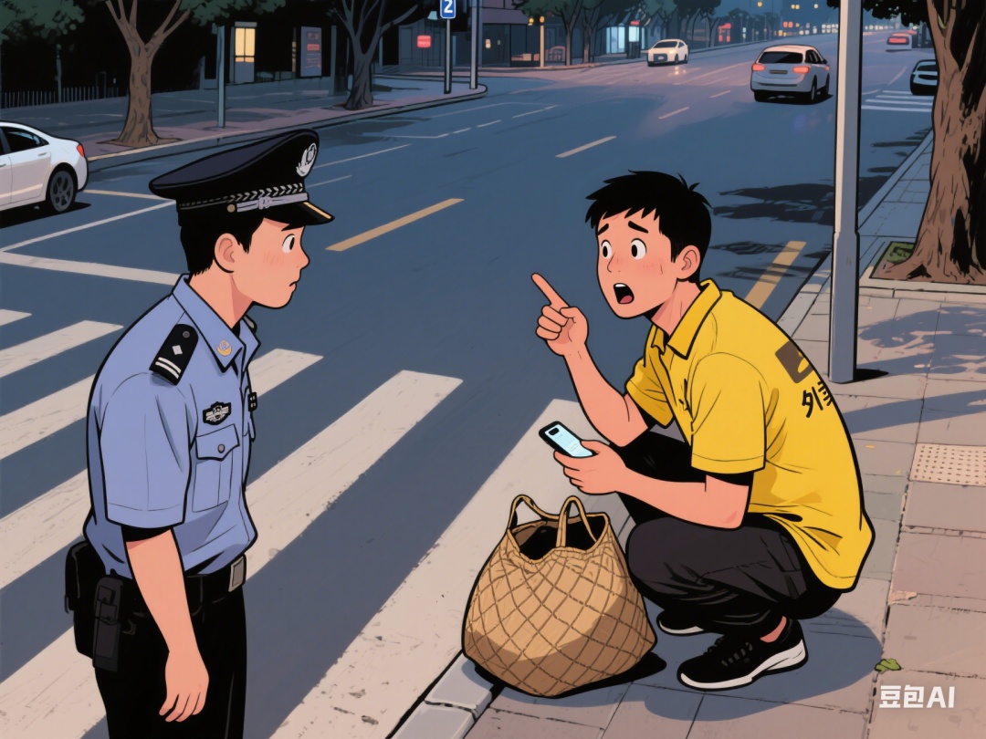 外卖小哥捡到一麻袋现金立即报警…… 外卖小哥捡到一麻袋现金立即报警……