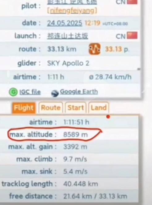 网传滑翔伞爱好者被云吸到8598米高空后生还,国家体育总局工作组展开调查 网传滑翔伞爱好者被云吸到8598米高空后生还,国家体育总局工作组展开调查