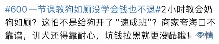 600块钱一节课教狗上厕所,没学会钱也不退…… 600块钱一节课教狗上厕所,没学会钱也不退……