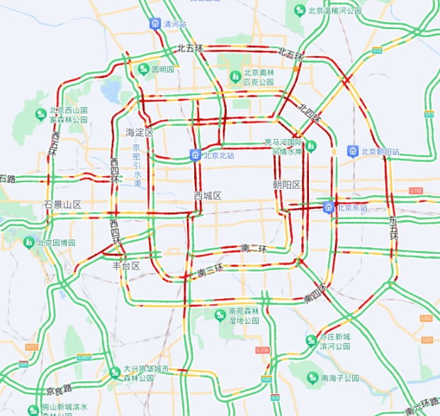 端午假期北京有雨，今日晚高峰提前至15时，假期易堵路段→