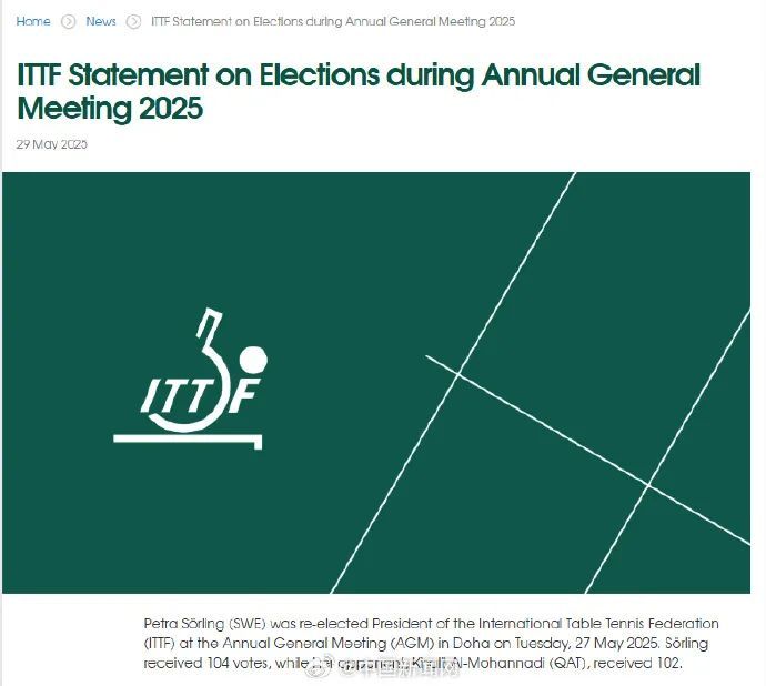 16人投出21票?国际乒联回应“选举乌龙” 16人投出21票?国际乒联回应“选举乌龙”