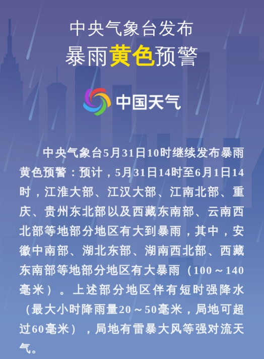 大到暴雨今夜来袭!上海“六一”风大+明显降温,出行务必注意安全 大到暴雨今夜来袭!上海“六一”风大+明显降温,出行务必注意安全
