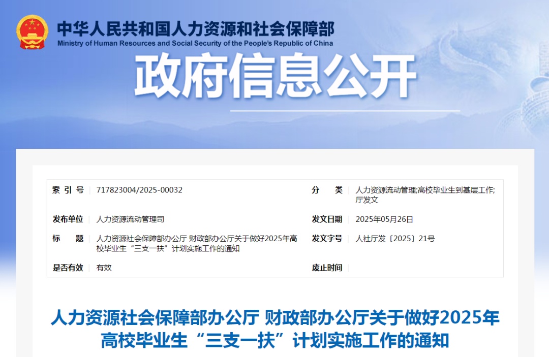 2025年“三支一扶”计划拟招募3.44万名高校毕业生 2025年“三支一扶”计划拟招募3.44万名高校毕业生