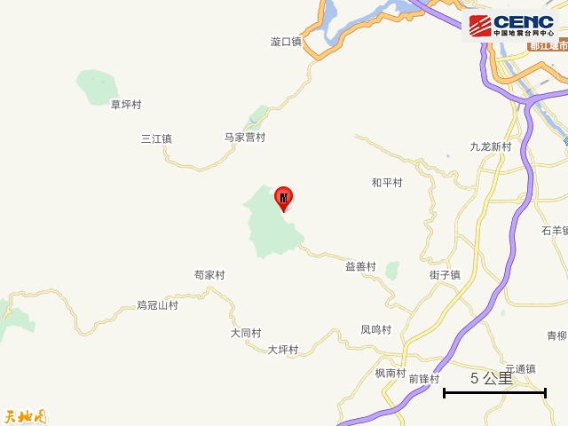 云南景洪市、四川崇州市发生地震