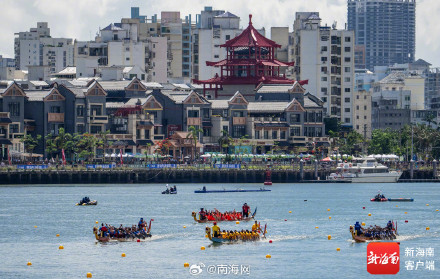 直击海口龙舟赛火热竞逐瞬间 直击海口龙舟赛火热竞逐瞬间