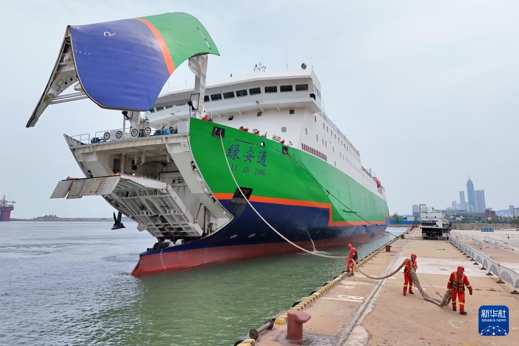 渤海海峡新能源汽车海上运输专线开通