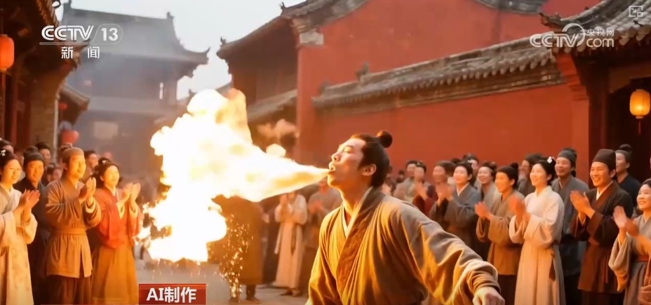 AI再现金明池上赛龙舟 现代游客呐喊与千年前欢呼声隔空和鸣共振 AI再现金明池上赛龙舟 现代游客呐喊与千年前欢呼声隔空和鸣共振