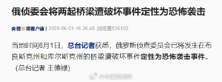俄将两起桥梁坍塌定性为恐怖袭击 俄将两起桥梁坍塌定性为恐怖袭击