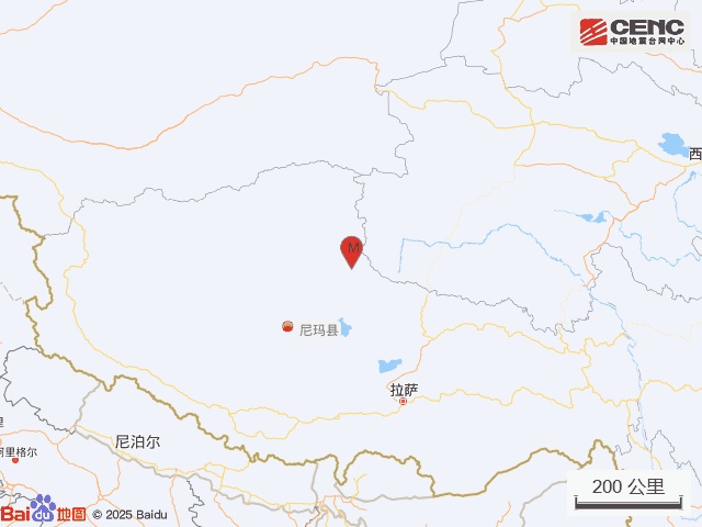 西藏那曲市双湖县发生3.6级地震,震源深度10千米 西藏那曲市双湖县发生3.6级地震,震源深度10千米