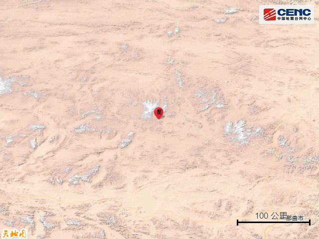 西藏那曲市双湖县发生3.6级地震,震源深度10千米 西藏那曲市双湖县发生3.6级地震,震源深度10千米