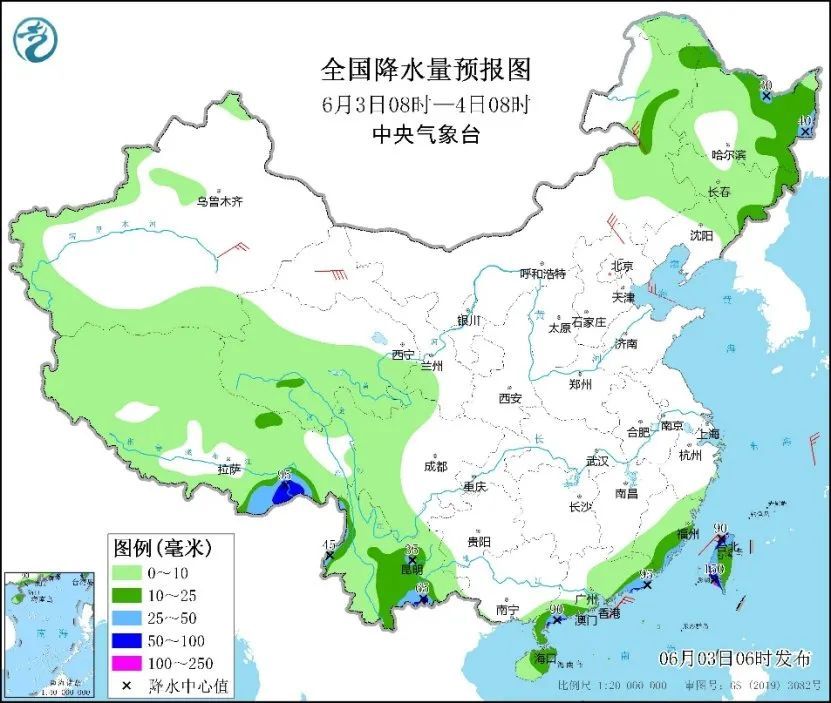 华南沿海等地有较强降雨 东北多阵性降雨 华南沿海等地有较强降雨 东北多阵性降雨