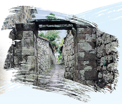 火山石筑成的古村落 火山石筑成的古村落