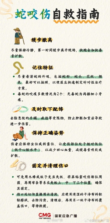 被毒蛇咬伤后如何自救