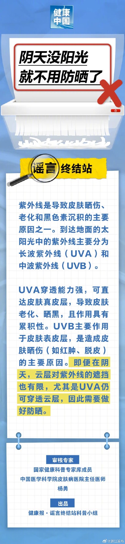 阴天没阳光,就不用防晒了吗? 阴天没阳光,就不用防晒了吗?
