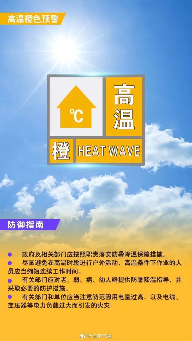郑州市发布高温橙色预警,芒种开启“蒸煮模式” 郑州市发布高温橙色预警,芒种开启“蒸煮模式”