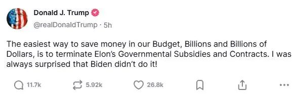 马斯克曝特朗普“猛料”,特朗普:他疯了! 马斯克曝特朗普“猛料”,特朗普:他疯了!