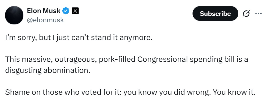 特朗普和马斯克“开撕” 特朗普和马斯克“开撕”