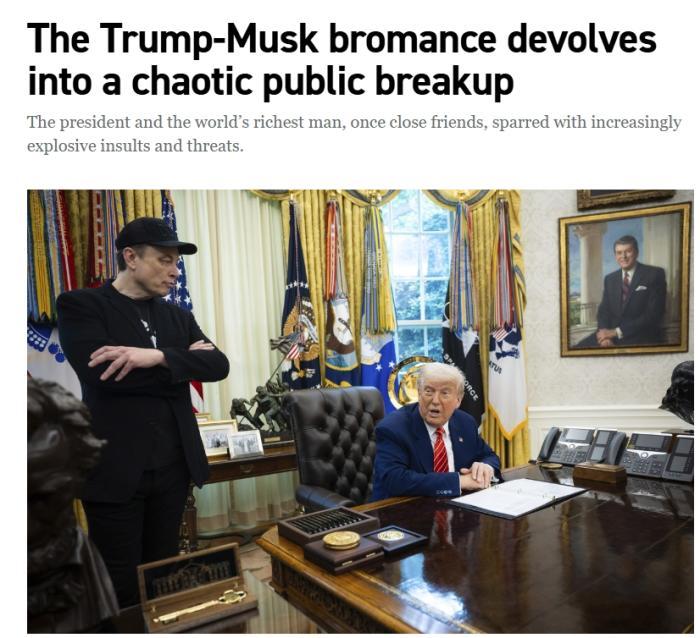 从关系亲密到隔空互怼,特朗普和马斯克闹翻了? 从关系亲密到隔空互怼,特朗普和马斯克闹翻了?