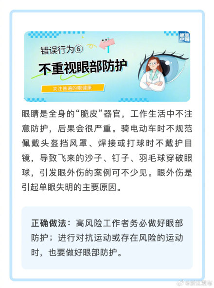这些行为，或在损害你的眼健康