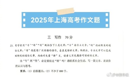 汇总来了！2025高考语文作文题