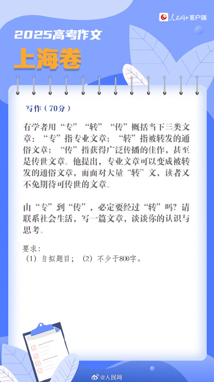 转存合集！2025各地高考作文出炉