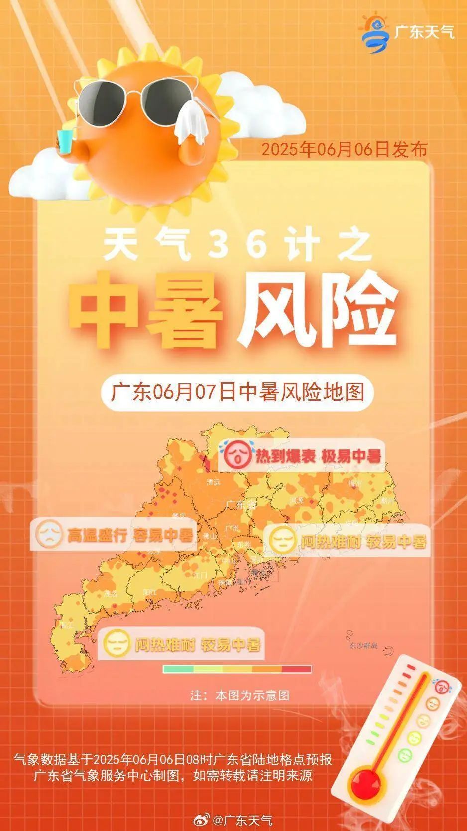高考开始！@广东考生：出门记得带伞，遮雨也遮太阳！